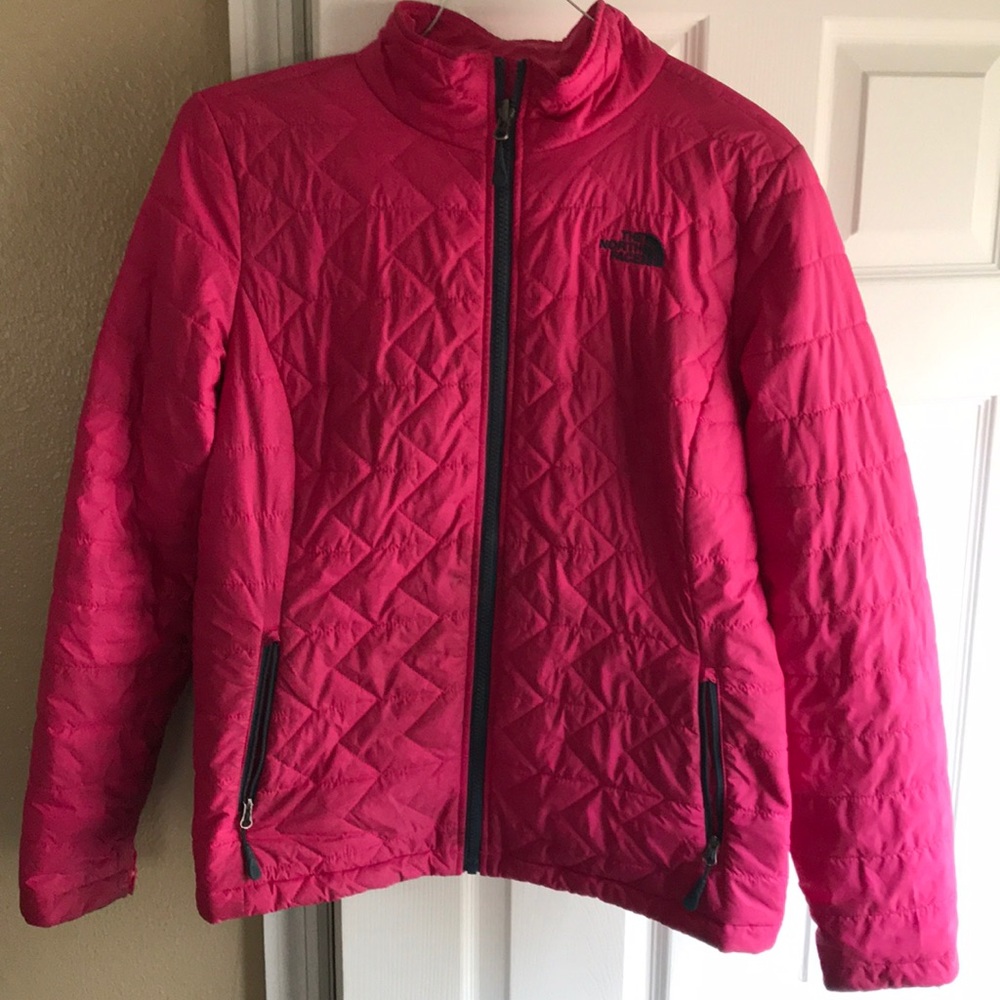 North face pink coat